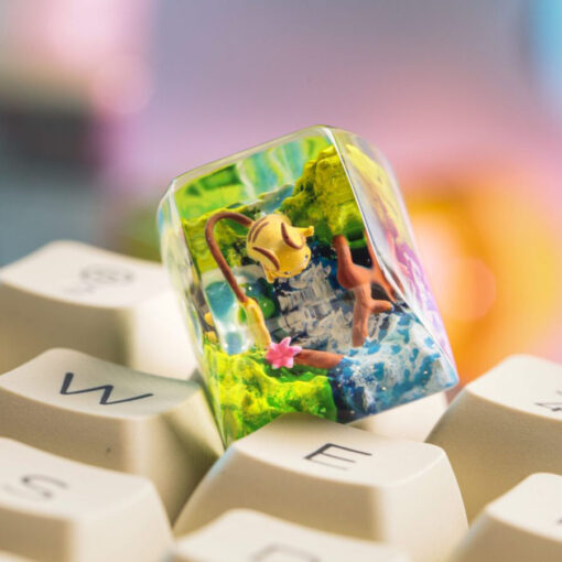 Raichu Pokemon Keycaps Artisan - Custom Resin Keycaps