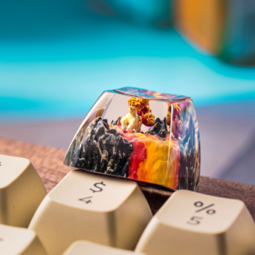 Rapidash Pokemon Keycaps Artisan Custom Resin Keycaps (6)