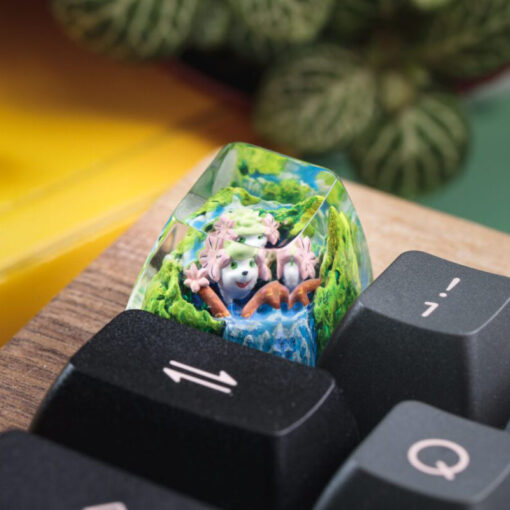 Shaymin Pokemon Keycaps Artisan Custom Resin Keycaps