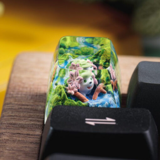 Shaymin Pokemon Keycaps Artisan Custom Resin Keycaps