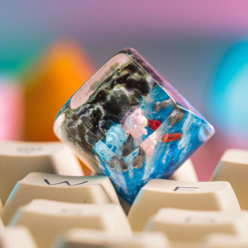 Slowbro Pokemon Keycaps Artisan Custom Resin Keycaps