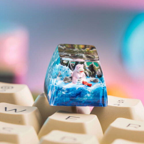 Slowbro Pokemon Keycaps Artisan Custom Resin Keycaps