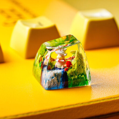 Slowking Pokemon Keycaps Artisan - Custom Resin Keycaps