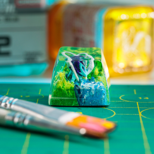 Suicune Pokemon Keycaps Artisan Custom Resin Keycaps (3)