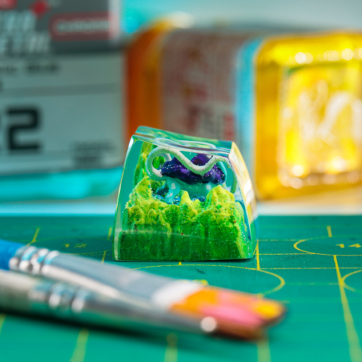 Suicune Pokemon Keycaps Artisan Custom Resin Keycaps (5)