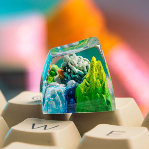 Tangela Pokemon Keycaps Artisan Custom Resin Keycaps