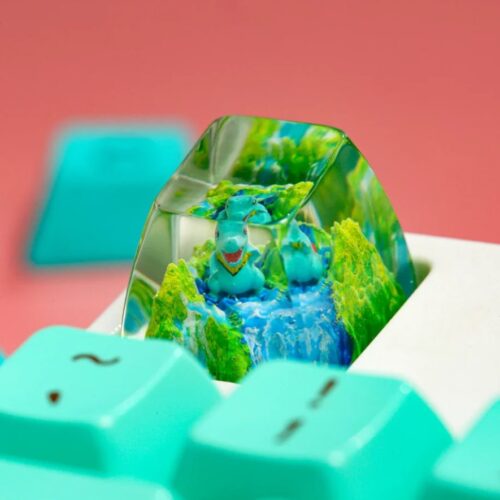 Totodile Pokemon Keycaps Artisan Custom Resin Keycaps