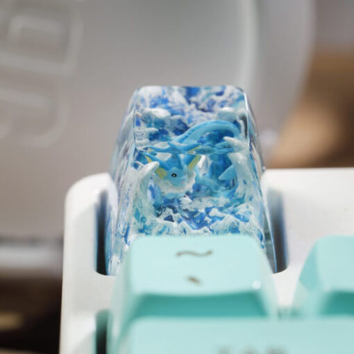 Vaporeon Pokemon Keycaps Artisan - Custom Resin Keycaps