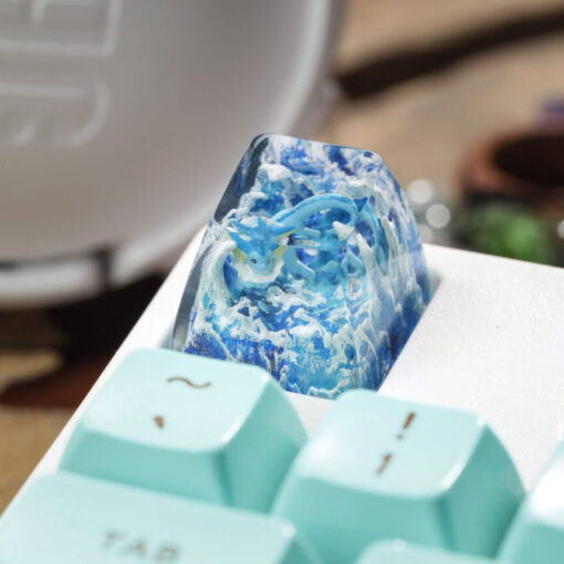 Vaporeon Pokemon Keycaps Artisan - Custom Resin Keycaps