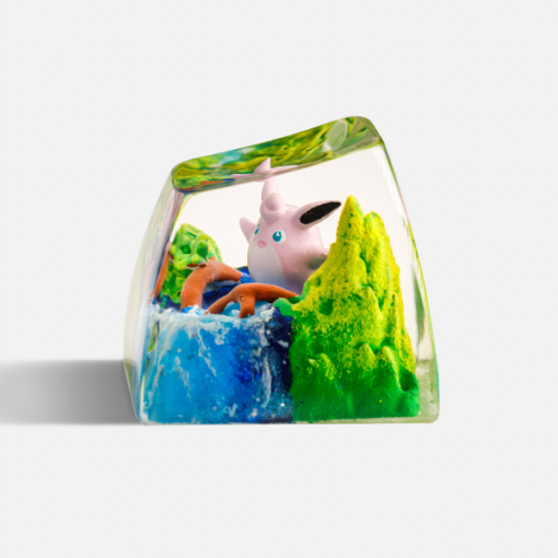 Wigglytuff Pokemon Keycaps Artisan - Custom Resin Keycaps