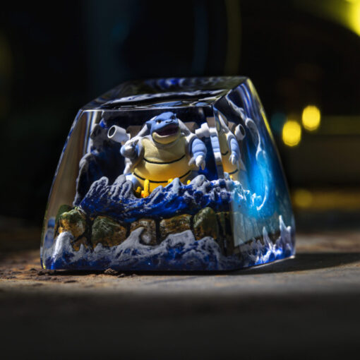 Blastoise Pokemon Keycaps Artisan - Custom Resin Keycaps