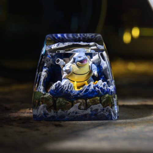 Blastoise Pokemon Keycaps Artisan - Custom Resin Keycaps