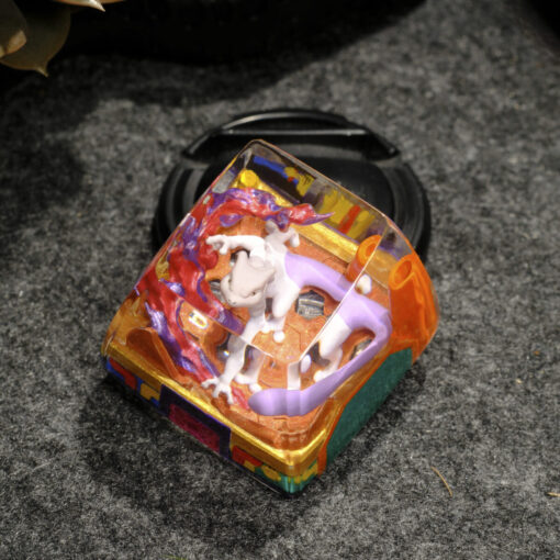 Mewtwo Pokemon Keycaps Artisan - Custom Resin Keycaps