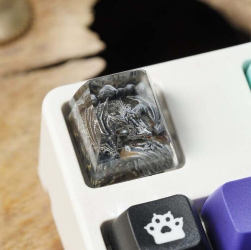 Gray Dragon Keycap Artisan God of Death Dragon