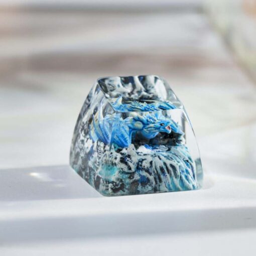 Ice Dragon Keycap Artisan Breath of Ice