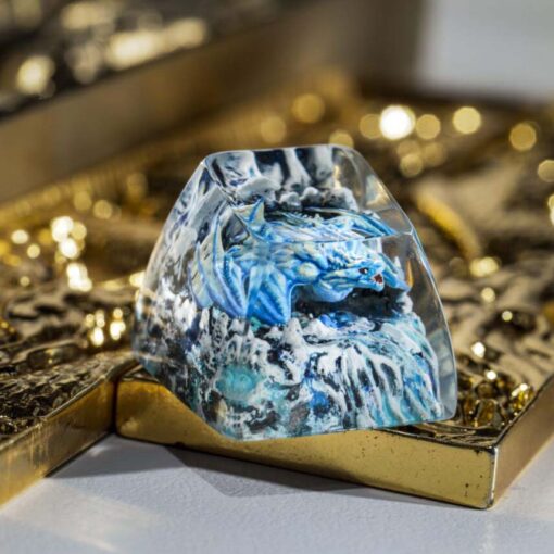 Ice Dragon Keycap Artisan Breath of Ice