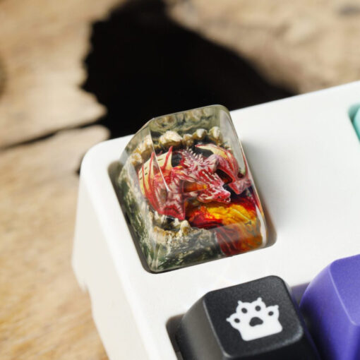 Red Dragon Keycap Artisan Blood Thirsty Killer