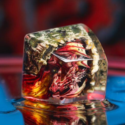 Red Dragon Keycap Artisan Blood Thirsty Killer